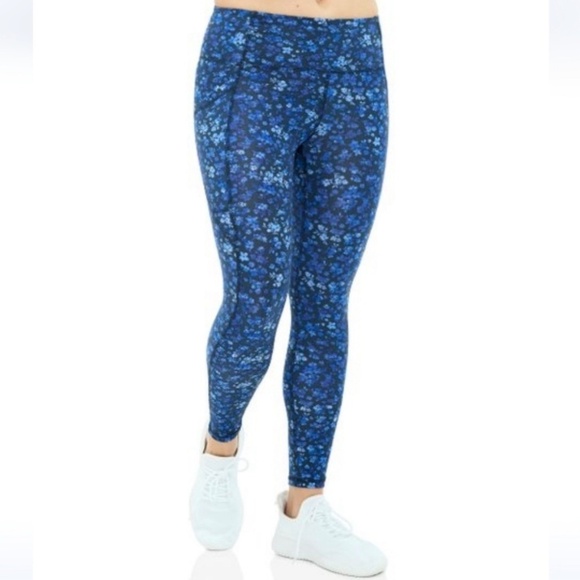 Laundry By Shelli Segal Pants - Laundry By Shelli Segal Blue Floral Leggings High Waist Size Medium